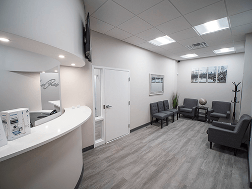 Front dental office lobby of LoPresti Cosmetic and Family Dentistry in Stamford, CT.